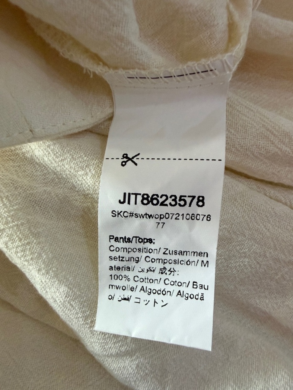 SHEIN  flowy pintucks palazzo pants, 100% cotton, full length, NWOT - Picture 8 of 10